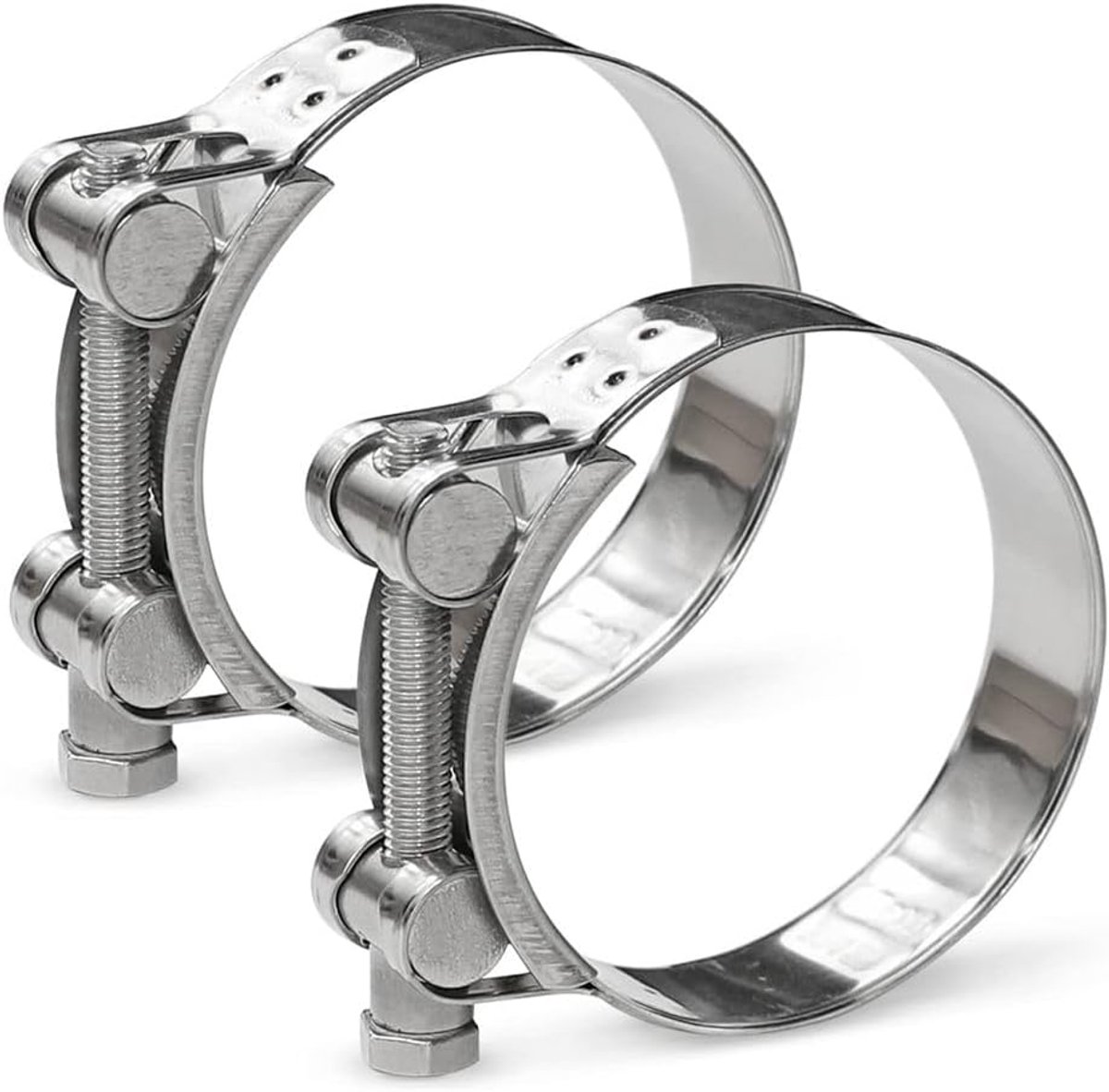FarDeer 32-35mm T Bolt Hose Clamp, 2pcs Stainless Steel Turbo Tube Clamp, Turbocharged Air Inlet Intercooler Clamp - ShopVlot