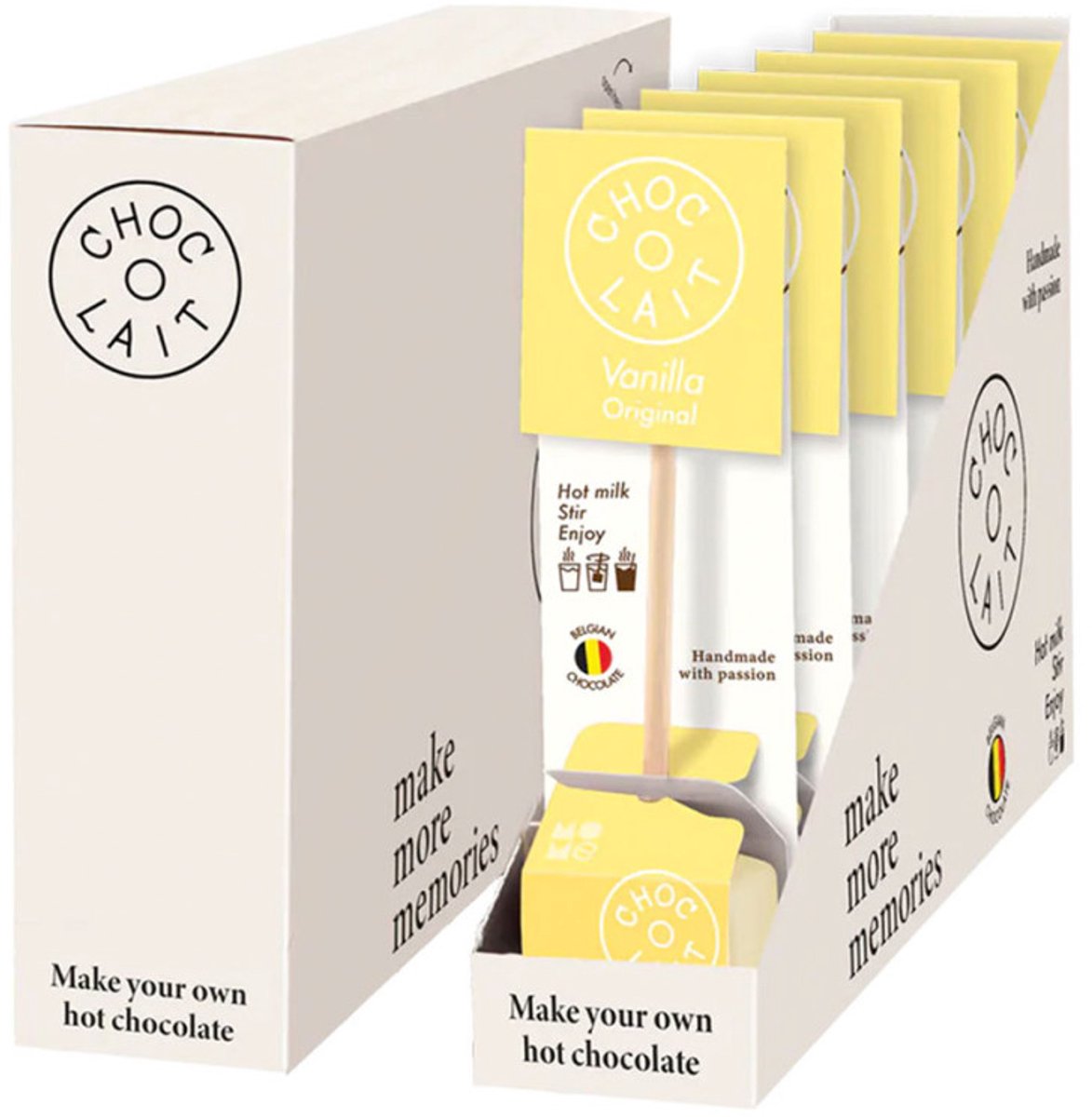 Warme chocolademelk MoMe "Choc-o-lait Original Natural Vanilla", 6 x 33 g