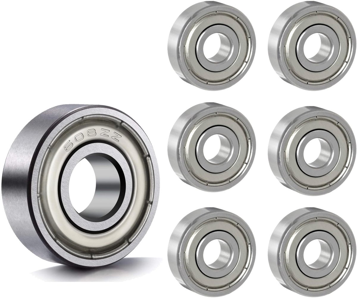 Solidchoice - Set van 6 Miniatuur Kogellagers voor Skateboards
