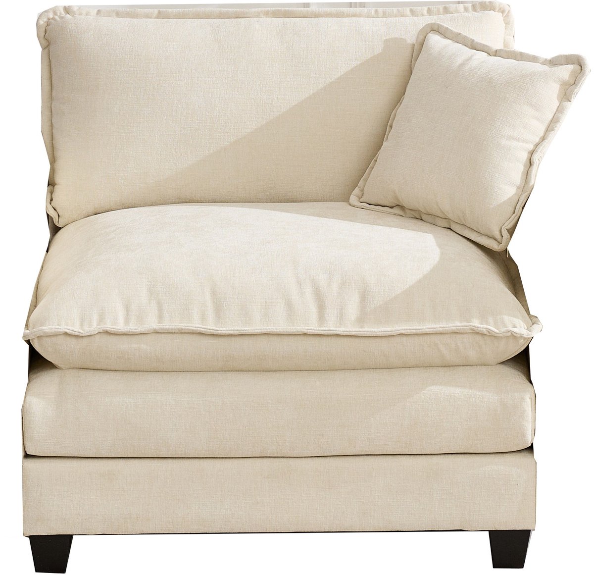 chenille bank voor een comfortabele zithoek - Cloud Sofa eenzits met luxe fluweelbekleding - 91x77x19 cm, Beige
