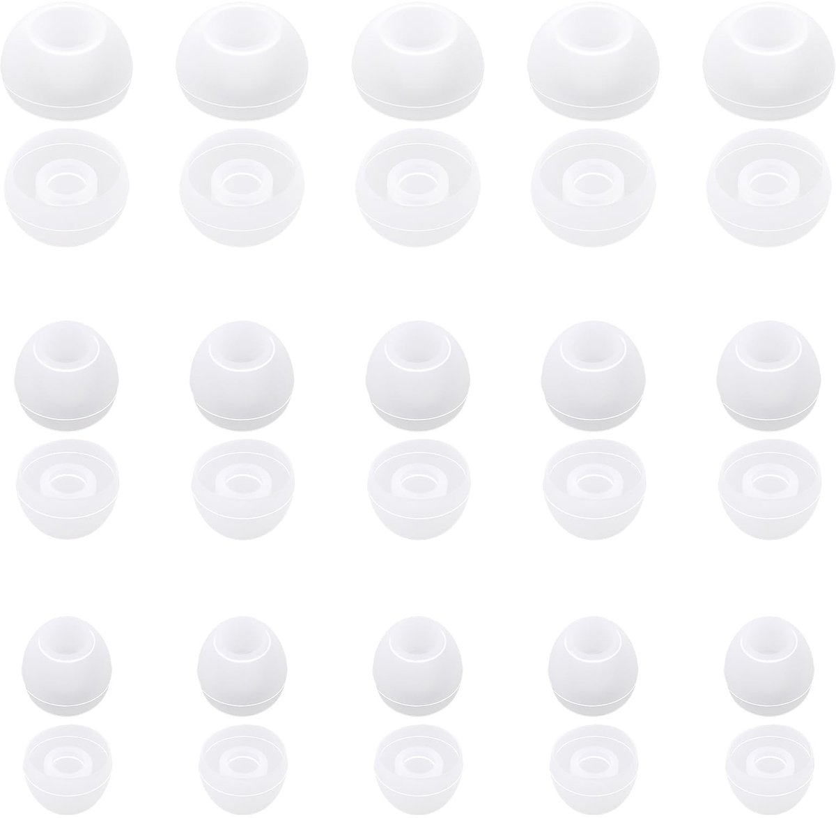 Solidchoice - Set van 30 Silicone Vervangende Oordopjes voor Hoofdtelefoon