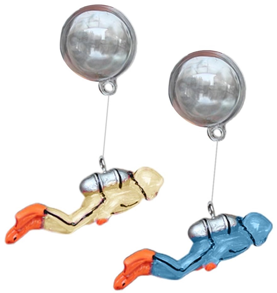 Solidchoice - Set van 2 Luminous Duikfiguren voor Aquariumdecoratie
