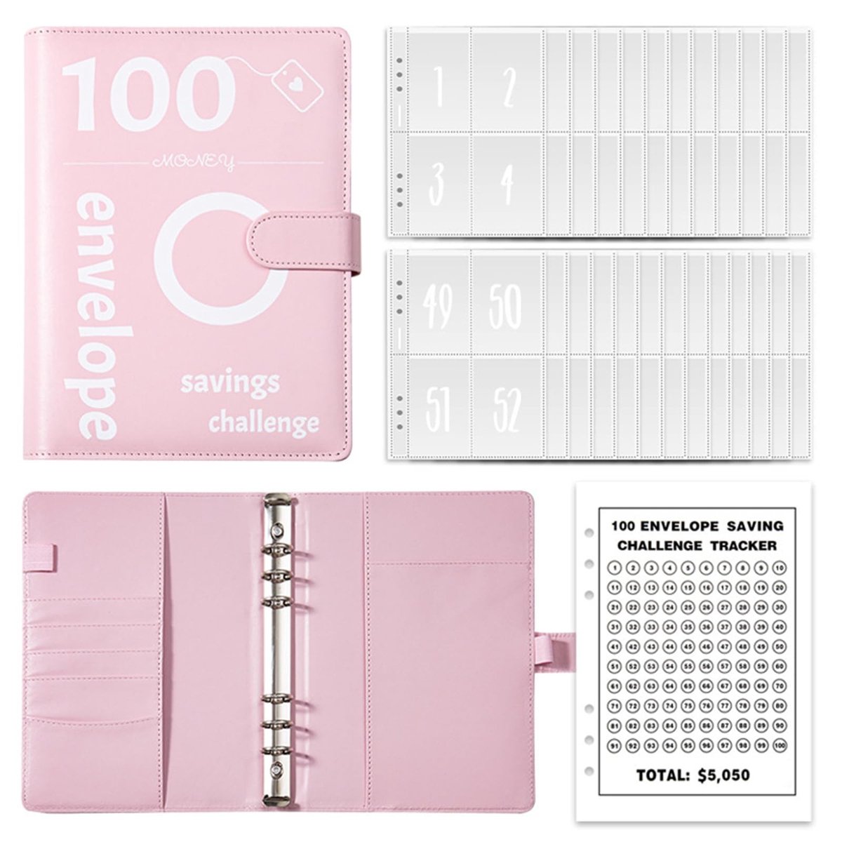 Solidchoice - 100 Enveloppen Spaaruitdaging met A5 Budget Planner
