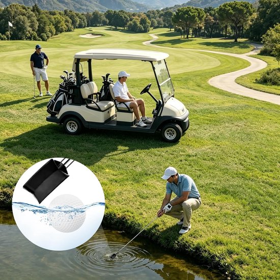 Golfbalverzamelaar - roestvrij staal - 42-290 cm - telescopische golfbal met 6-hoekig grijpsysteem - uittrekbare golfbalhengel - golfbal retriever - golfaccessoires — afbeelding 3
