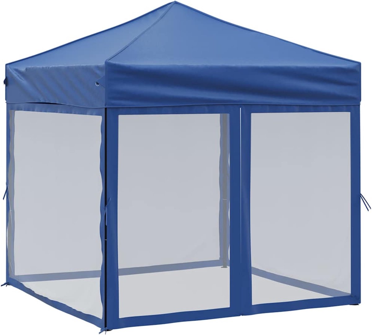vidaXL Partytent inklapbaar met zijwanden 2x2 m blauw
