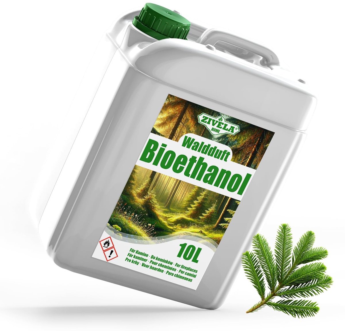 Solidchoice - Bioethanol 96,6% voor Open Haard - 10 Liter Bosgeur