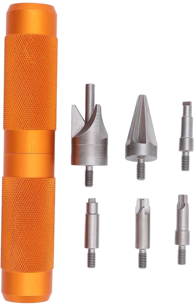 Solidchoice - Case Chamfer Ontbraamgereedschap met 6 Roterende Koppen - Geschikt voor 0,17-0,45 Kalibers