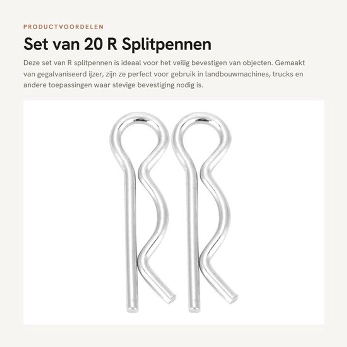 Splitpen 2.5*45mm - Splitpen 1.8*35mm - Splitpen 1.6*28mm - Splitpen 2*40mm - 20 Stuks - Gegalvaniseerd Ijzer - Borgclip
