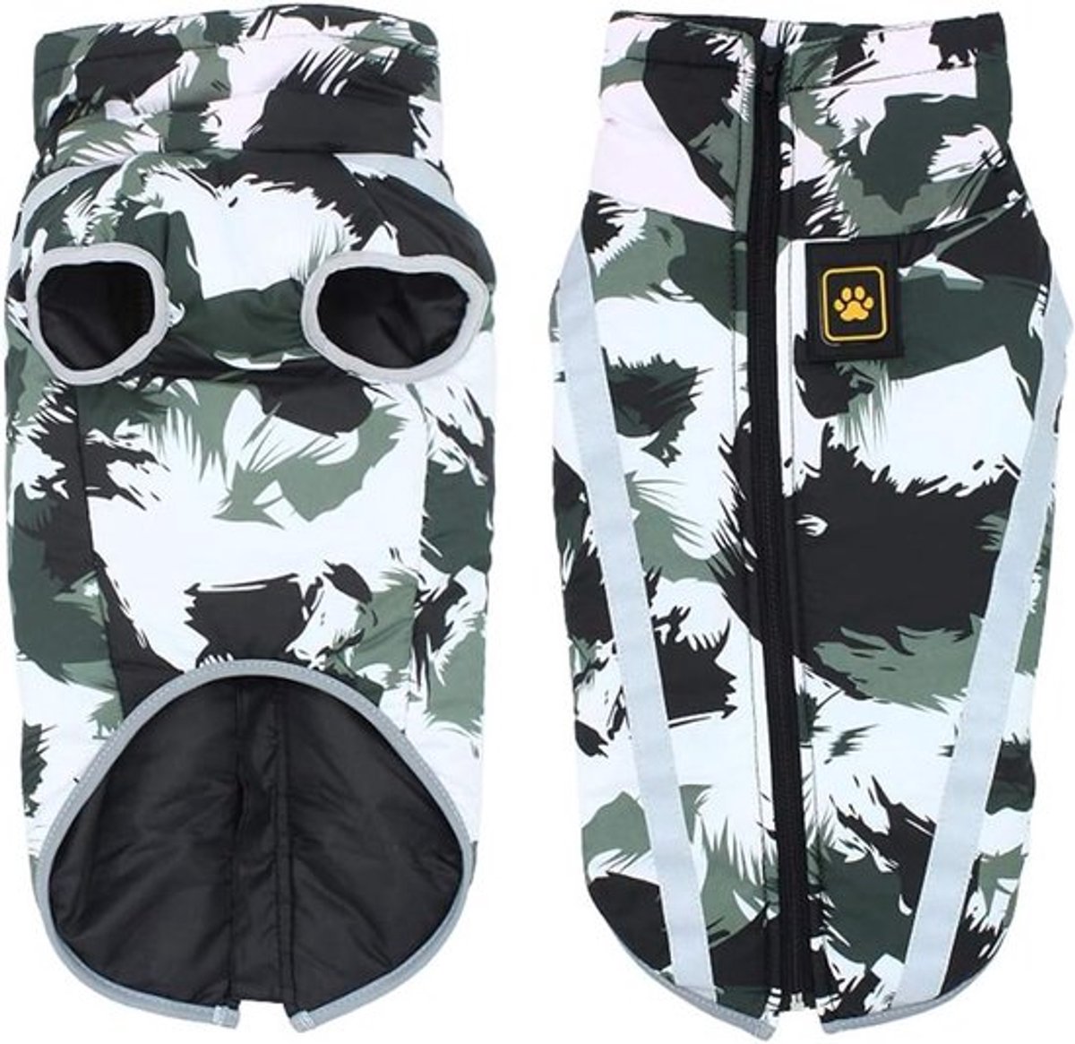 Warme hondenjas voor kleine en middelgrote honden - Winteroutfit met riemopening en comfortabele pasvorm voor huisdieren
