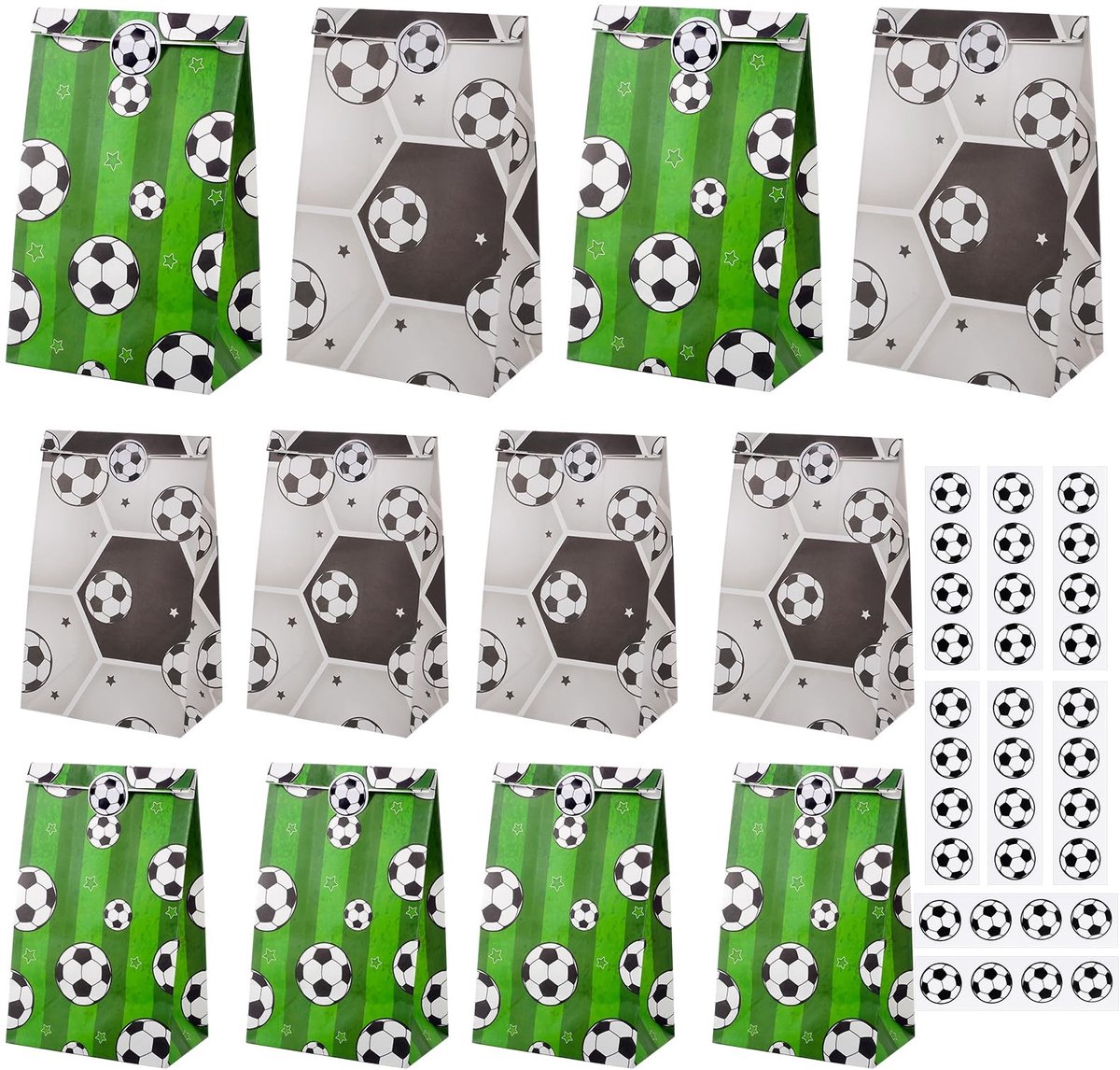 Solidchoice - 30 Stuks Voetbal Cadeauzakken voor Feestjes