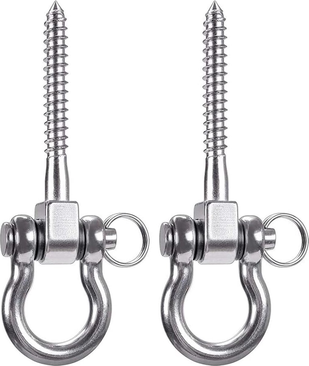 Set van 2 - Schommelophangbeugel - 304 roestvrij staal - Schommelhaken - Bevestigingsaccessoires voor schommels - Stevig en duurzaam - 180° draaibaar