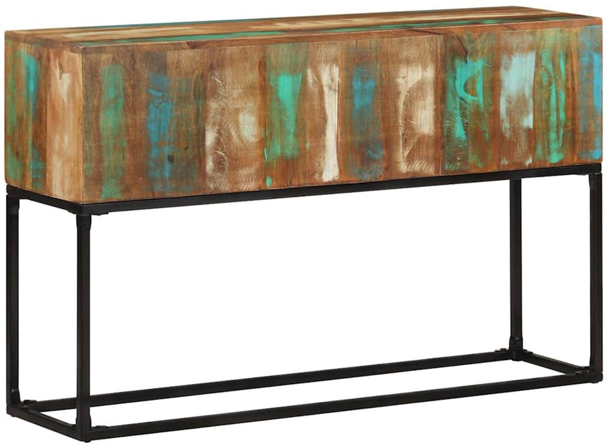 vidaXL Wandtafel - 120x30x75 - cm - massief - gerecycled - hout Bruin