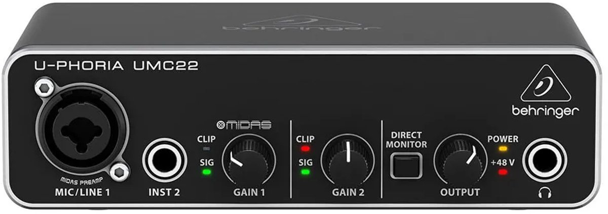 Behringer U-Phoria UMC22 USB Audio Interface - USB-Interface