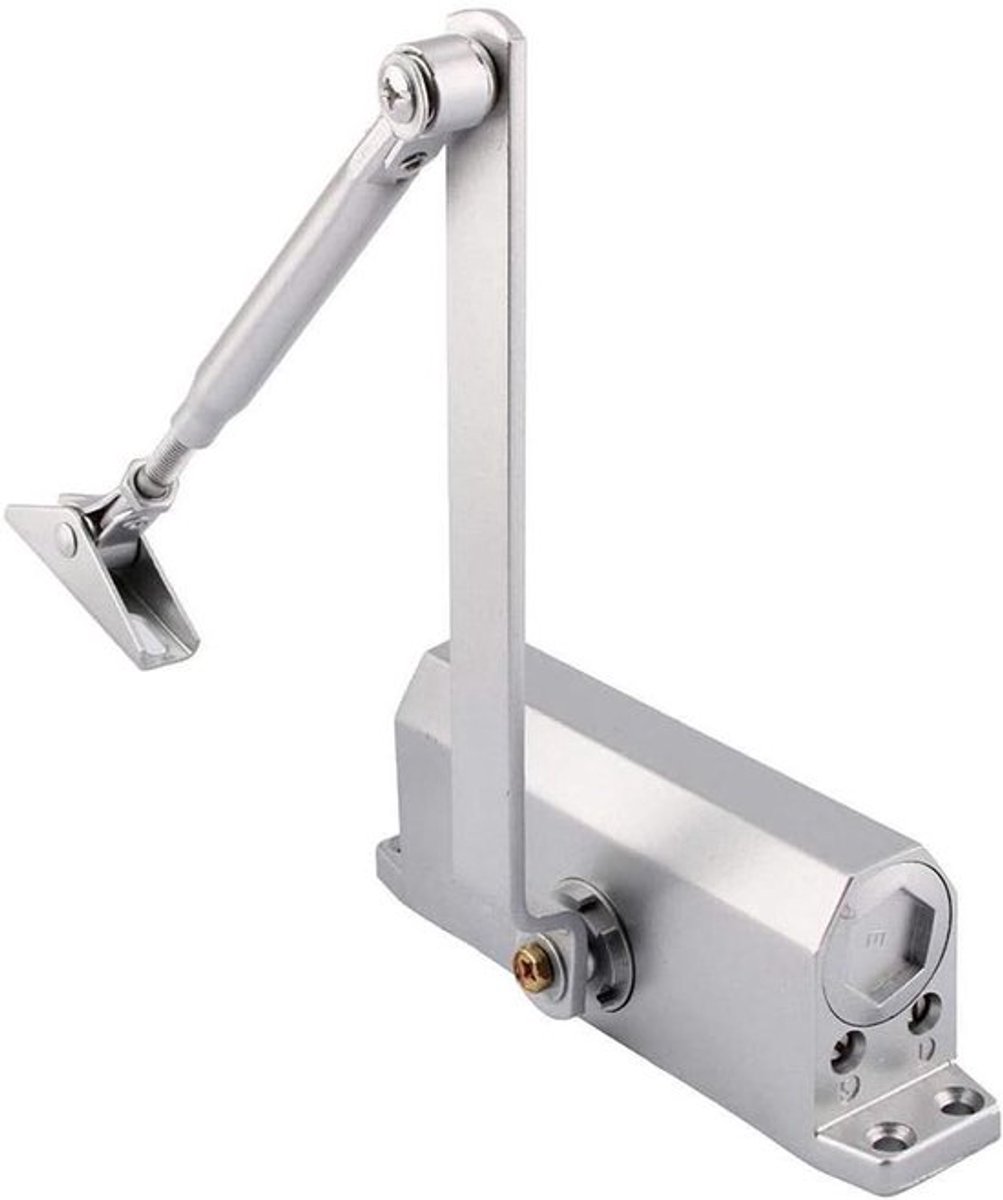 Deurdranger - Hydraulisch - Verstelbaar - Zilver - Voor Deuren - Installatie Links of Rechts - Huishoudelijk Compatibel - Zilveren Model - Geschikt voor 25-45 kg - Deuren 600-1200 mm