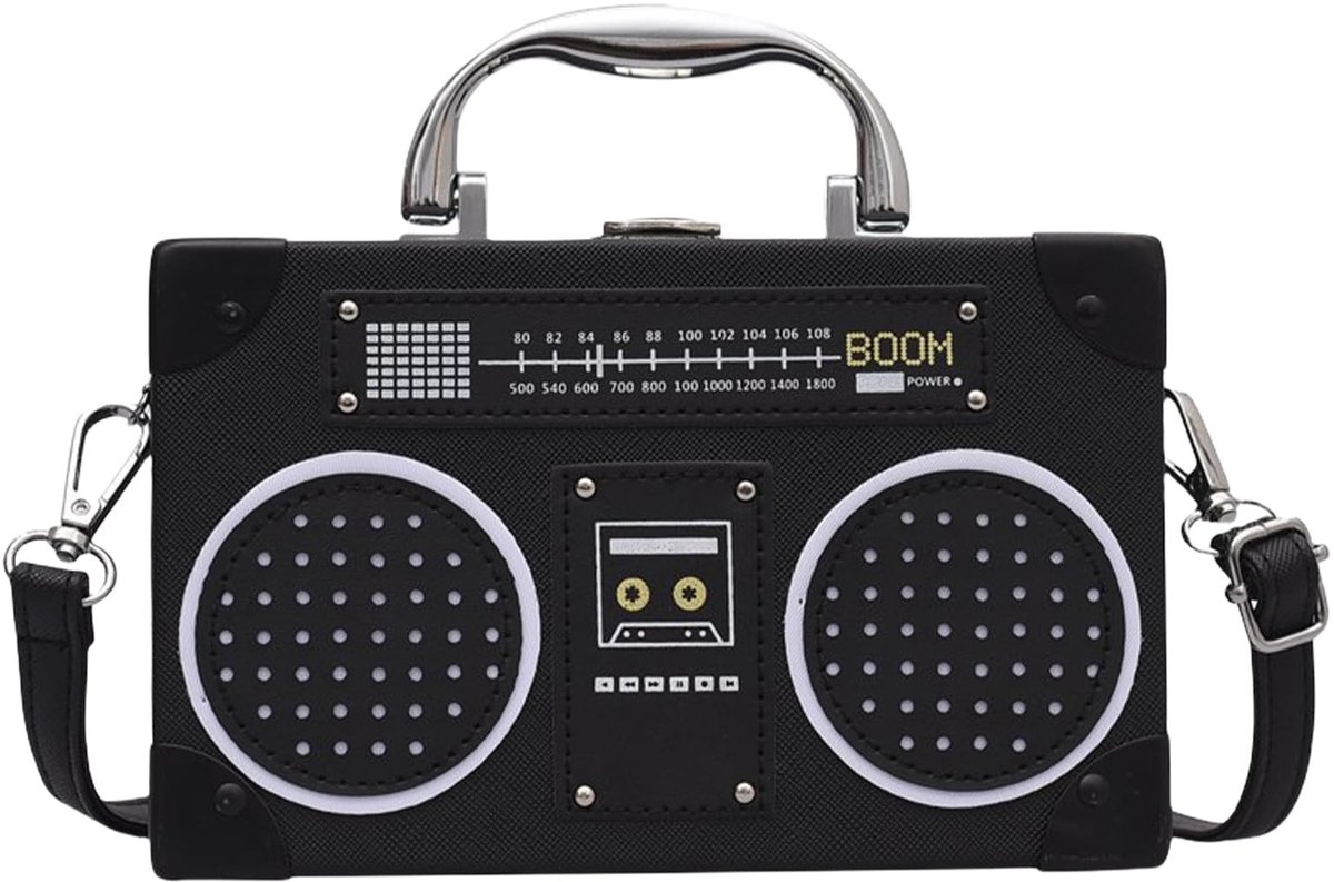 Solidchoice - Retro Schoudertas in Cassettevorm voor Vrouwen