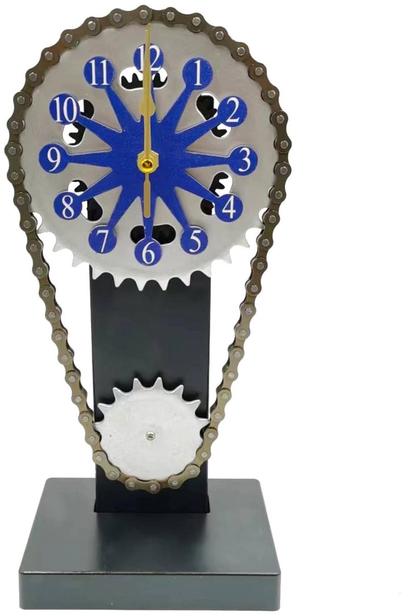 Solidchoice - Vintage Wandklok met Bewegende Tandwielen en 3D Ontwerp