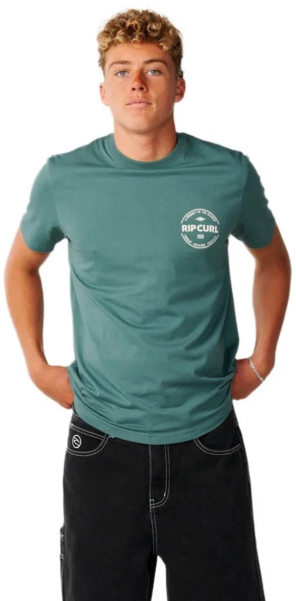 Rip Curl Staple T-shirt Met Korte Mouwen XL Man Groen