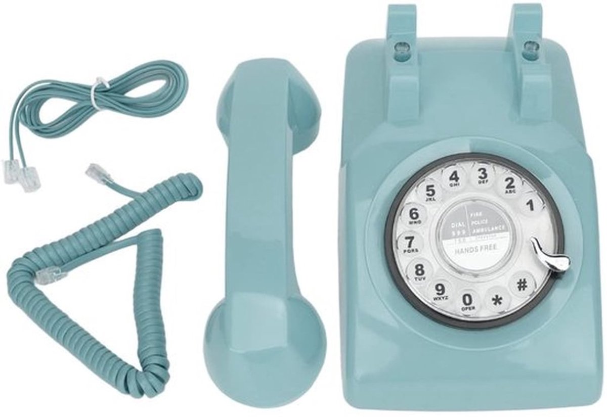 Bureautelefoon Retro - Mechanische Beltoon - Draaiknop - Handsfree - Antiek Design - Elegant Europees/Amerikaans Ontwerp - Retro Telefoon
