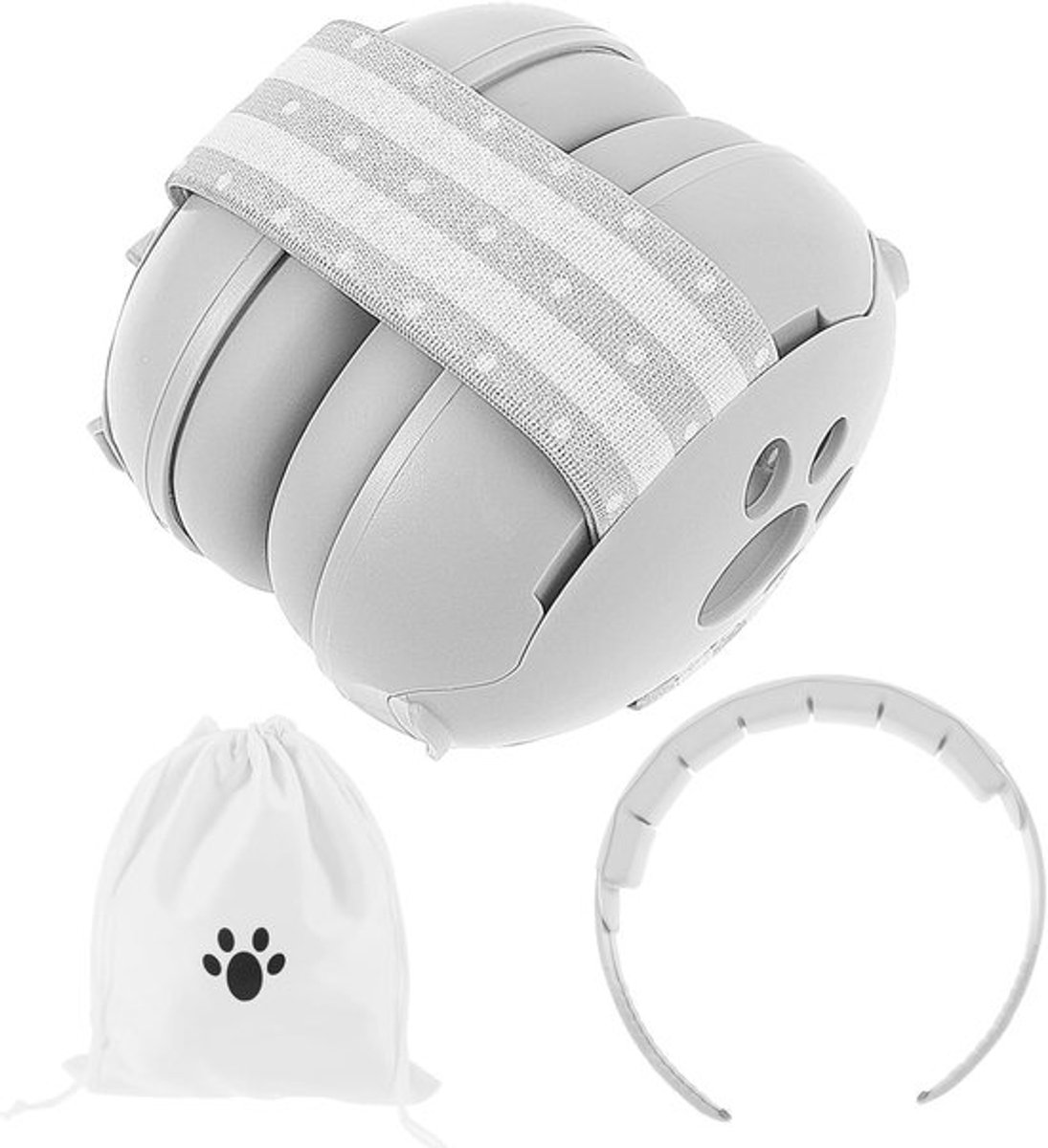 Hoorbescherming voor Baby's, 2-in-1 Hoofdtelefoon met Geluidsisolatie, Verstelbare Hoofdband en Comfortabele Oorkappen voor Kinderen tot 48 Maanden