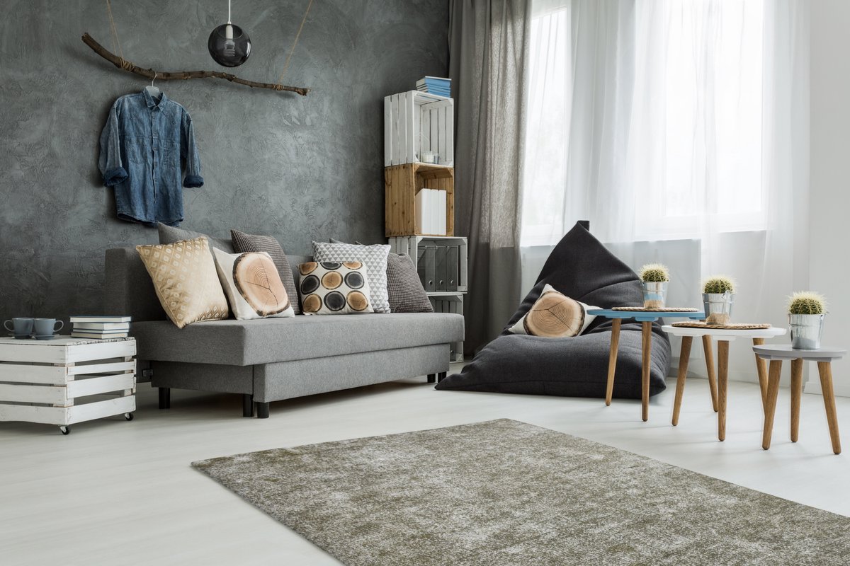 Padiro laagpolig vloerkleed 80 x 150 cm - zilver / olijf - modern effen design - geschikt voor vloerverwarming - van polyester