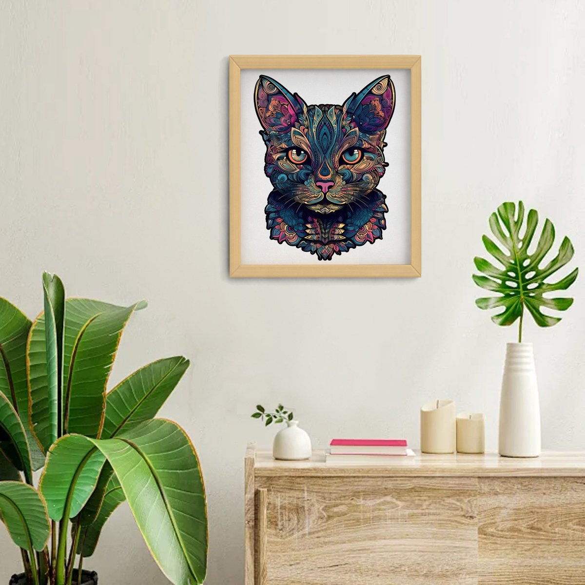 Casalora Houten Puzzel voor Volwassenen 174 Stukjes – Kattenkop – Unieke Vorm Puzzel — cadeau in Spellen & Speelgoed - foto 8