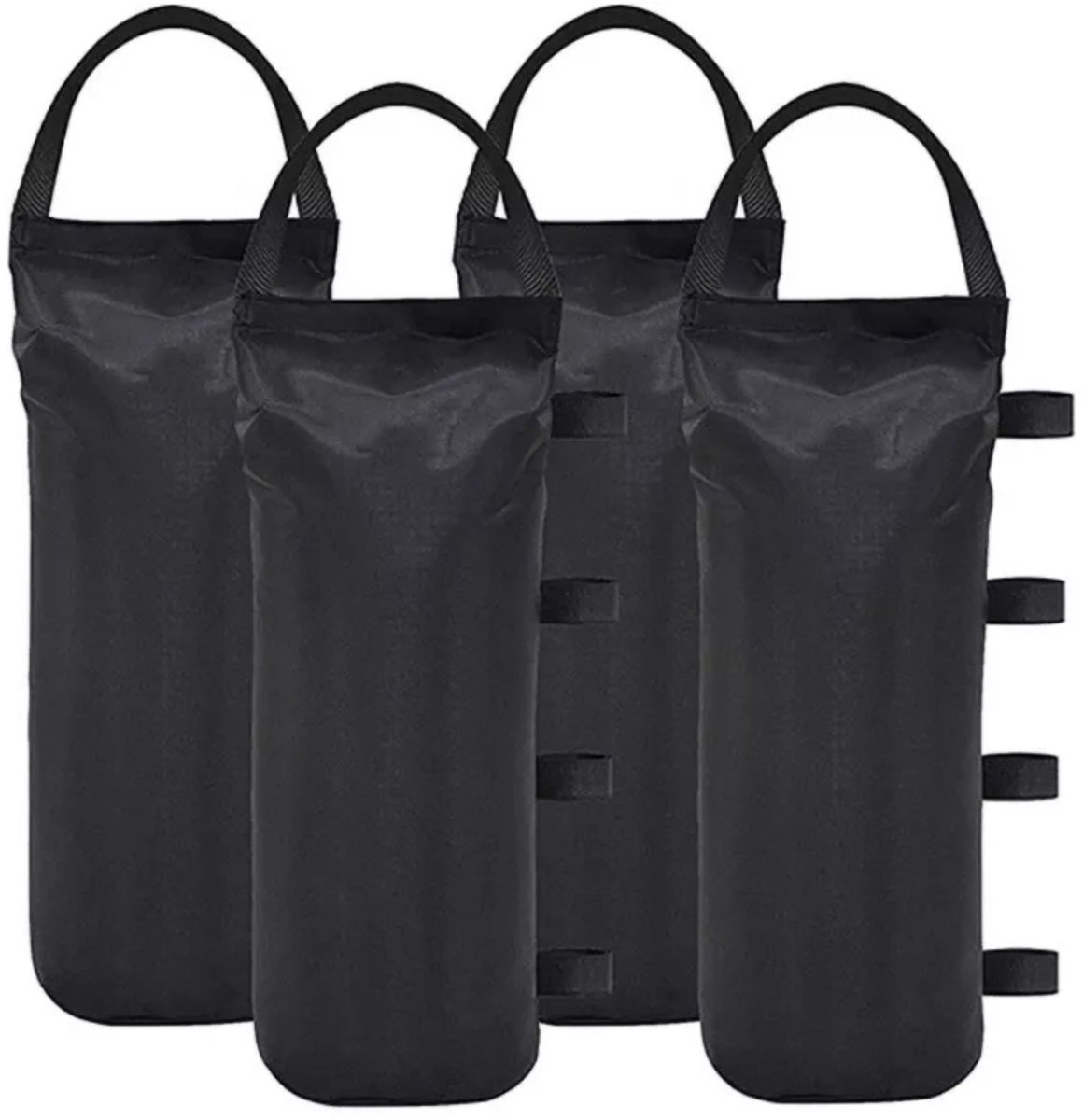Tuinpaviljoenbasis - Met contragewicht - 4-delige set - Draagvermogen 10 kg - Geschikt voor tenten en partytenten - Vierpotige tent met enkele cilinder zandzak - 800D Oxford-doek - 50 x 20 cm - Tentaccessoires - Bevestigingshoes - Zwart