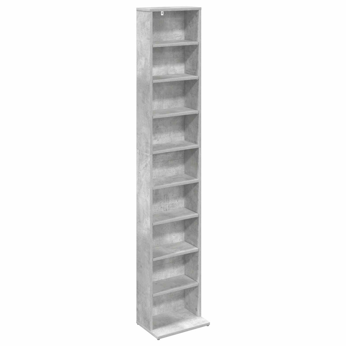 vidaXL - CD - Kast - Betongrijs - 33 - x - 23,5 - x - 175 - cm - Bewerkt - hout
