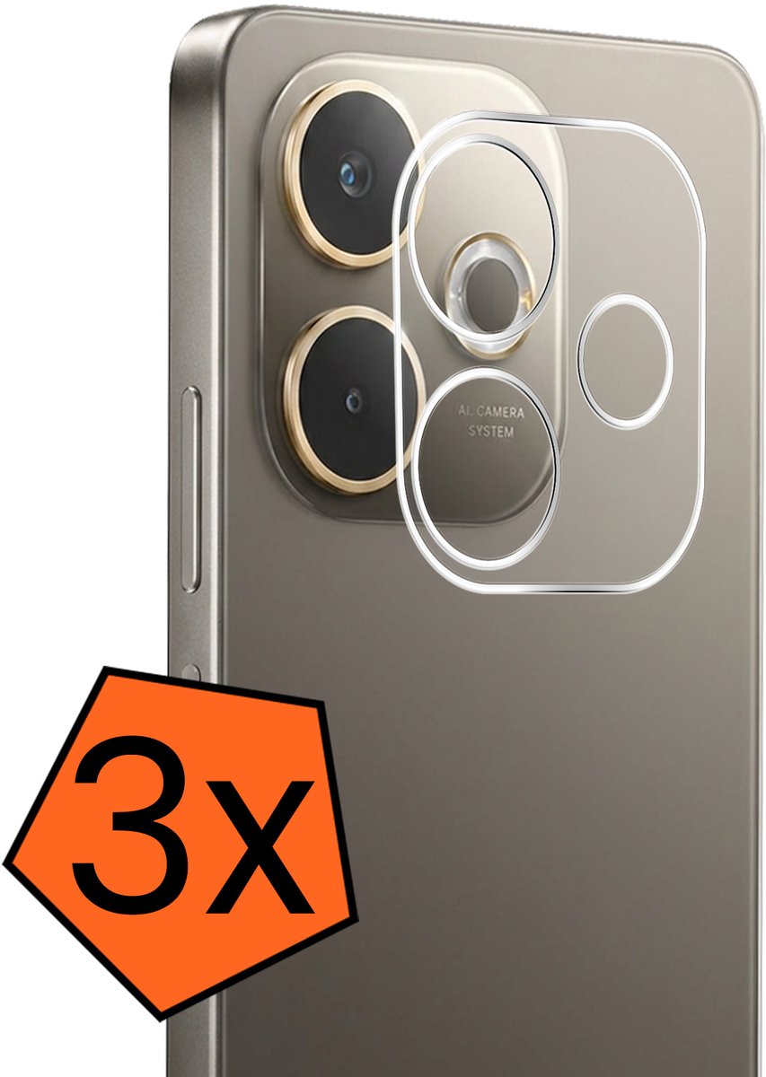 Camera Lens Protector - 3 Stuks - Geschikt voor OPPO A5 Pro - Camera Screenprotector - Gehard Glas - Beschermglas - Tempered Glass - Screen Protector