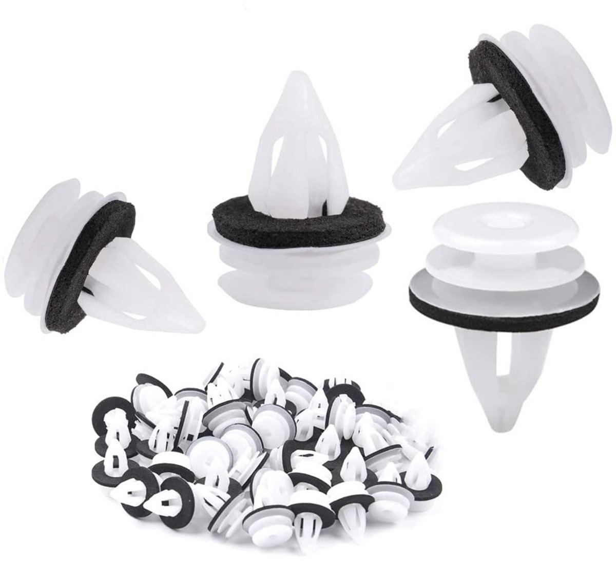 Solidchoice - 100 Stuks Universele Auto Clips met Afsluitring