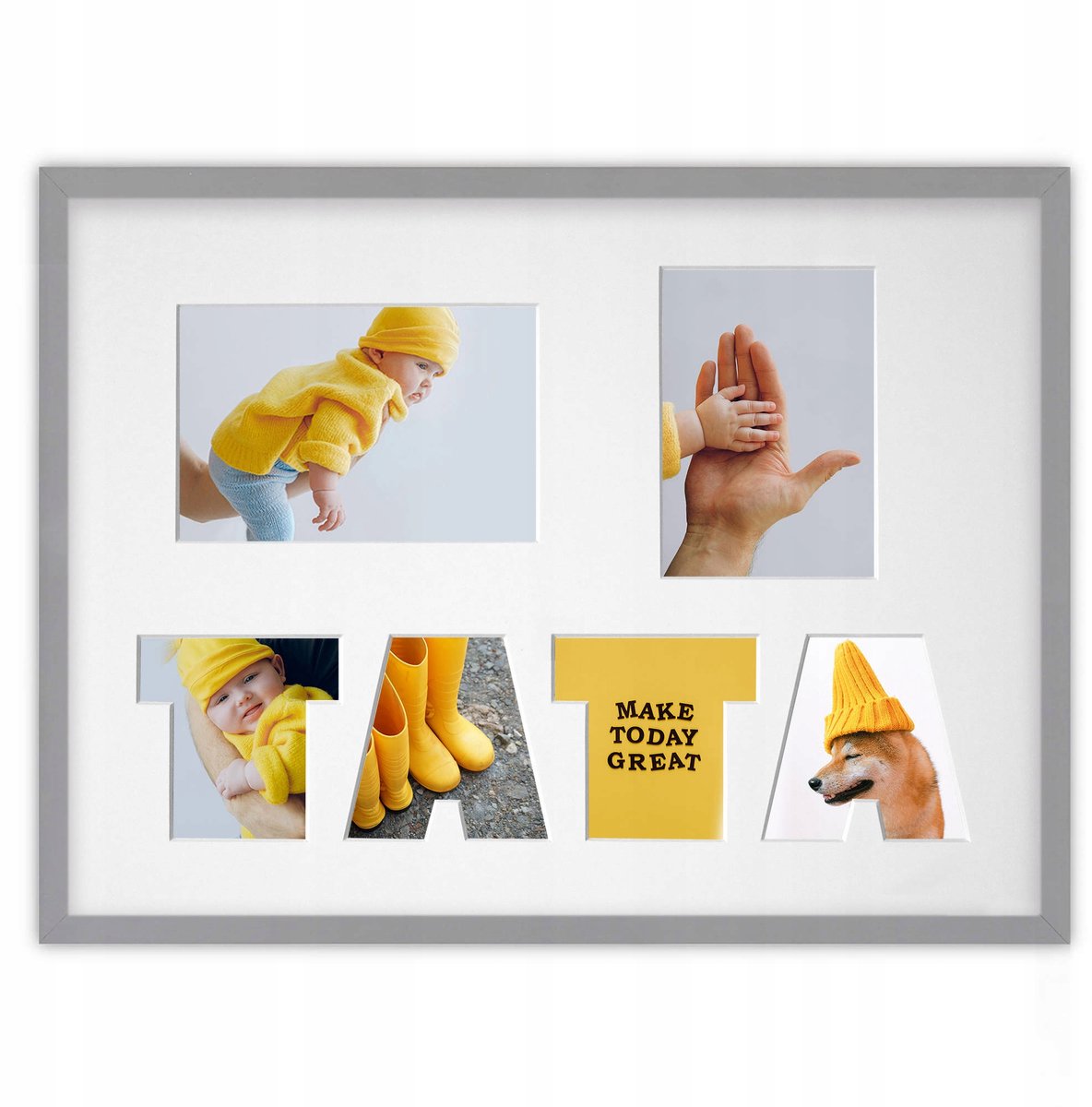 Grijze Houten Fotolijst 30x40 cm voor 6 Foto's - Cadeau Idee