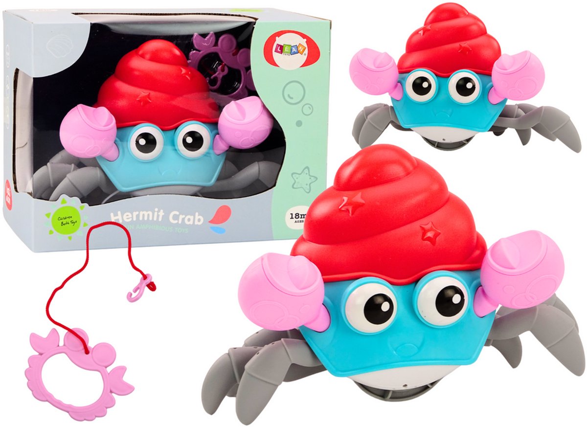 Kruipende Krab Uurwerk Kleurrijke Lopende Krab Interactief