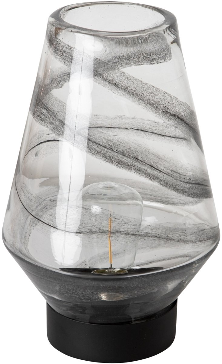 PTMD Celester LED Verlichting - 16x16x23 cm - Glas - Transparant