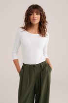 WE Fashion Dames T-shirt met driekwart mouwen