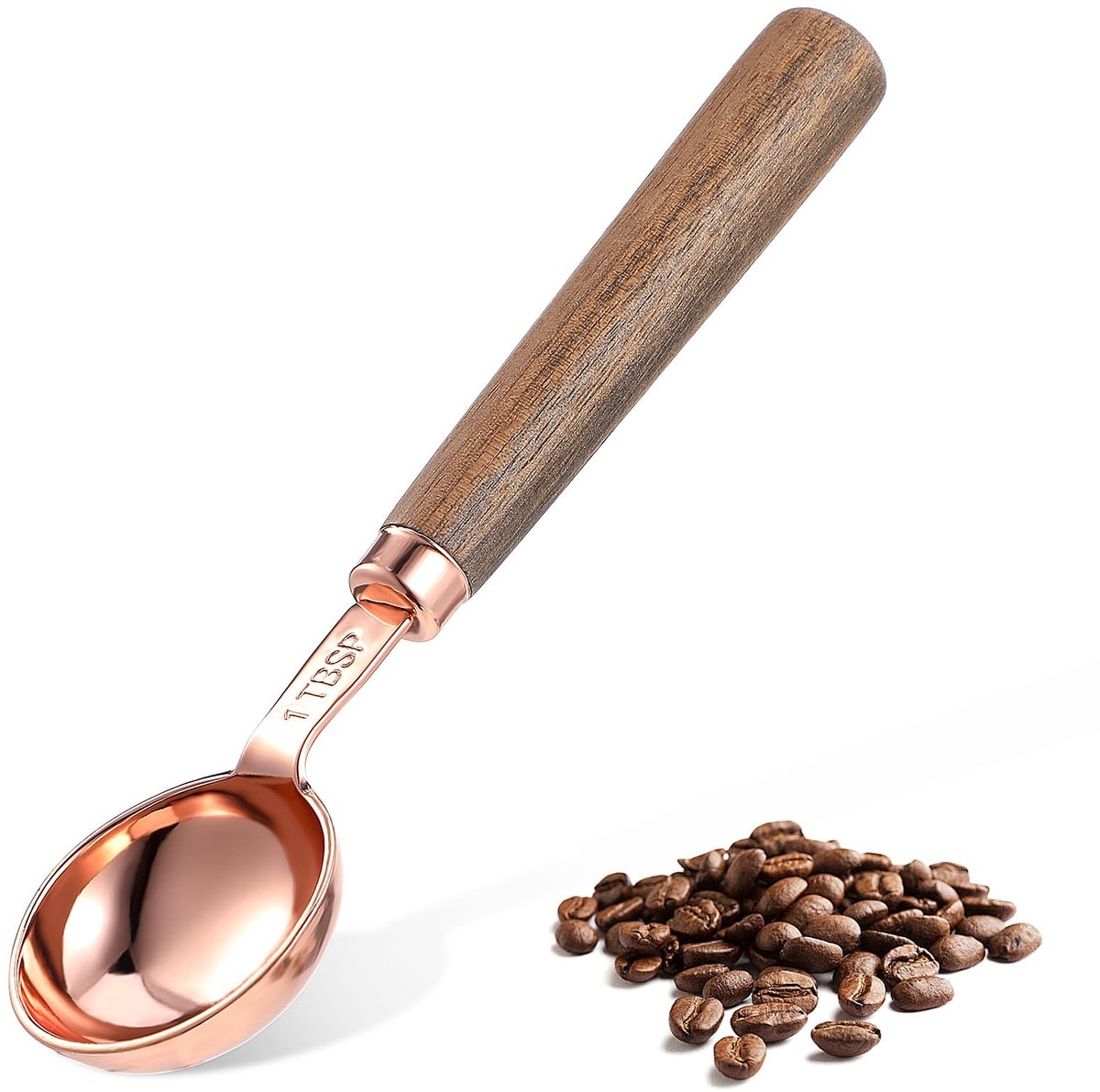 Solidchoice - Houten Koffielepel met Lange Handvat voor Gemakkelijk Messen en Serveren