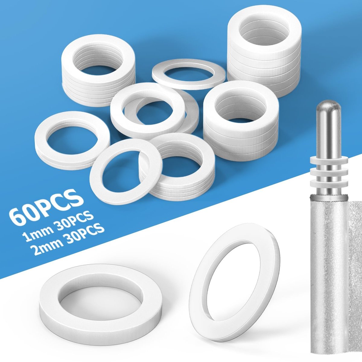 Solidchoice - 60 Stuks Plastic Deur Ringen voor Standaard Deuren