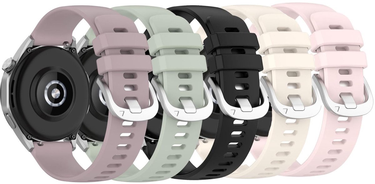 Solidchoice - 5 Stuks Siliconen Horlogebandjes 18mm voor Diverse Smartwatches