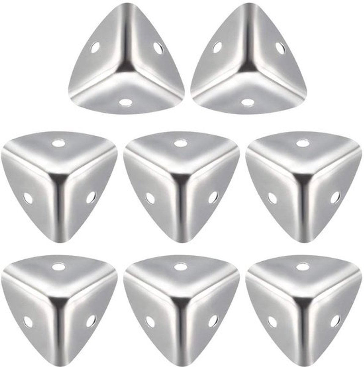 Hoekbeschermers Metalen - 8 Stuks - 25 x 25 x 25 mm - Randbescherming - Decoratieve Hoekbeugel - Inclusief Schroeven - Stevig en Duurzaam - Hoekbeugels
