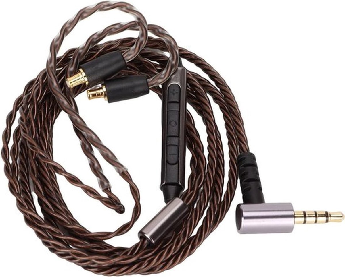 Hoofdtelefoon Upgradekabel - Vervangend Snoer - Microfoondraadbediening - CKS1100 E40 E50 E70 LS200 - 3,5 mm A2DC-stekker - Geschikt voor Hoofdtelefoon met A2DC-connector.