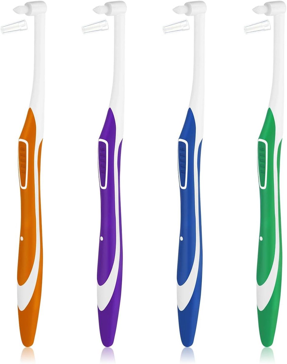 Tuft Tandenborstels - Enkele Borstels - Detail Reiniging - Compact Ontwerp - 4 Stuks - Multicolor
