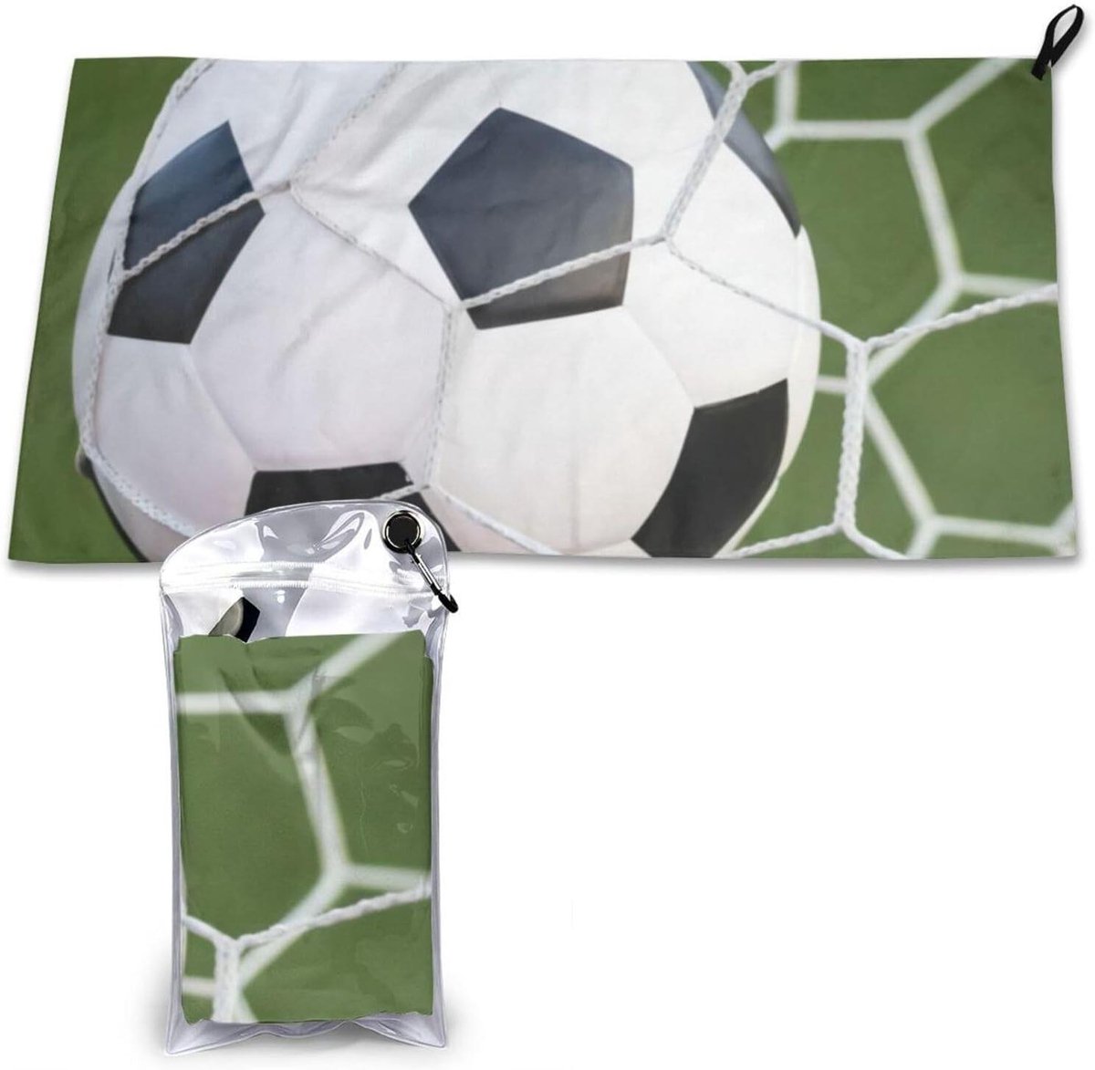Microvezel Handdoek - Sportdoek Strandlaken - Snel Drogen - Zeer Absorberend - 80 x 40 cm - Voetbal