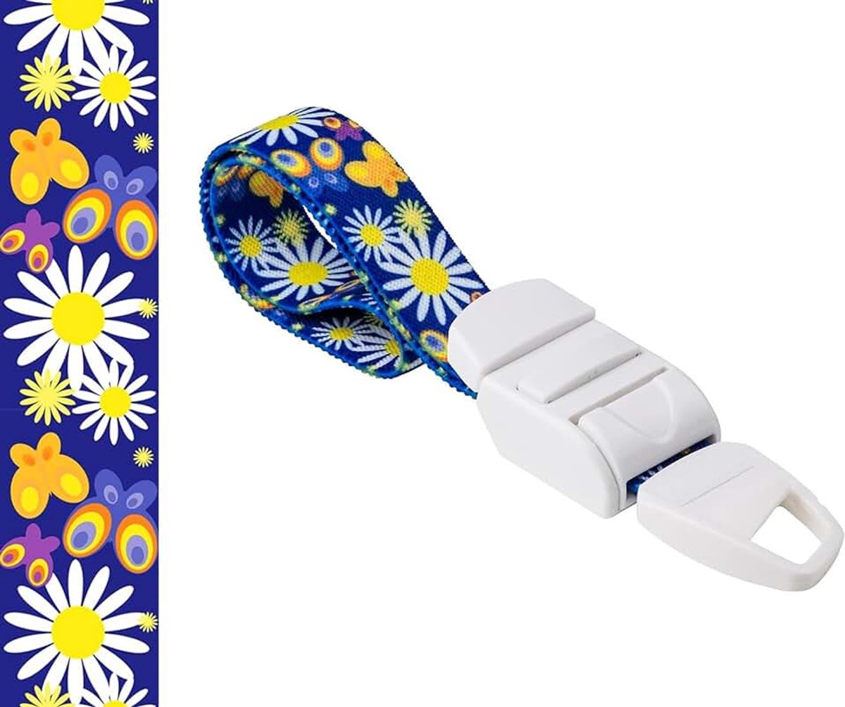 Quick and Slow Release Medical Nurse/BFR Tourniquet Blue met Daisy Pattern