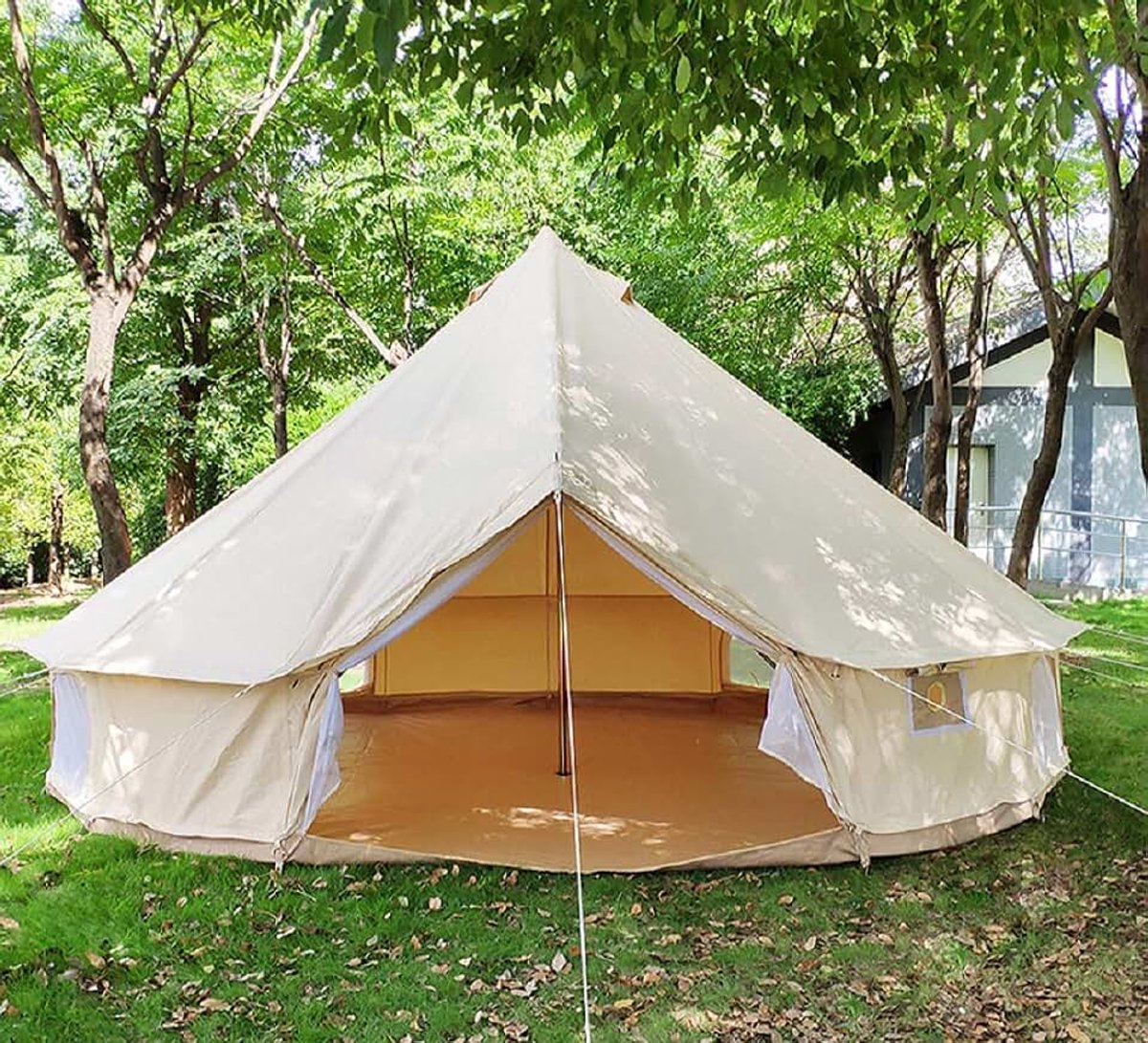 Waterdichte 4-seizoenen yurt tent 4 m / 5 m / 6 m beltent met fornuisgat (zijwand), voor het hele gezin