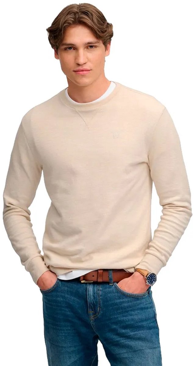 Superdry T-shirt Classic Slub Waffle Top M6010973a 1ki Rainy Day Mannen Grijs
