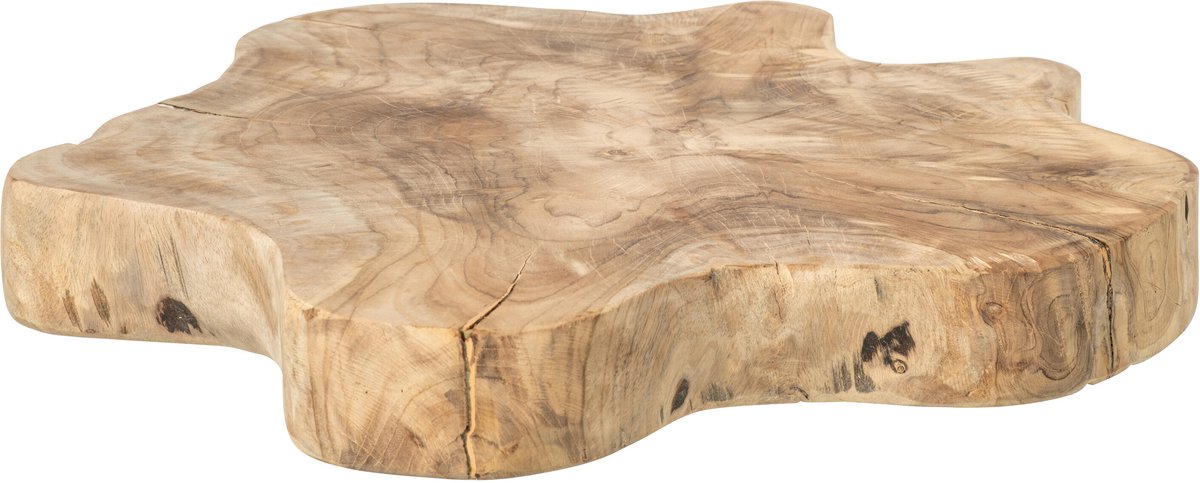 J-Line Onregelmatig decoratief dienblad Emma - teakhout - naturel