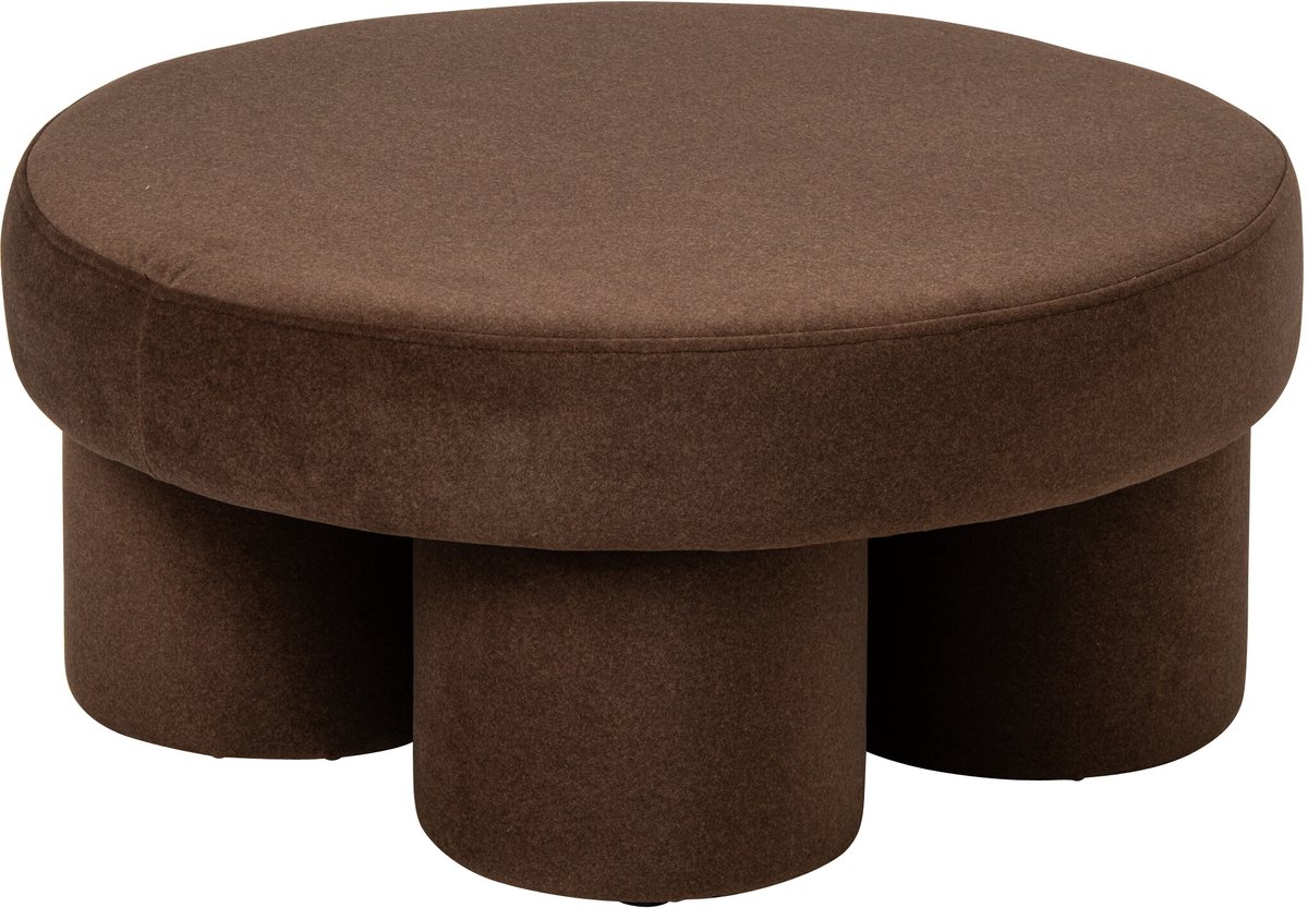 J-Line Poef met poten - multiplex/stof - taupe - large