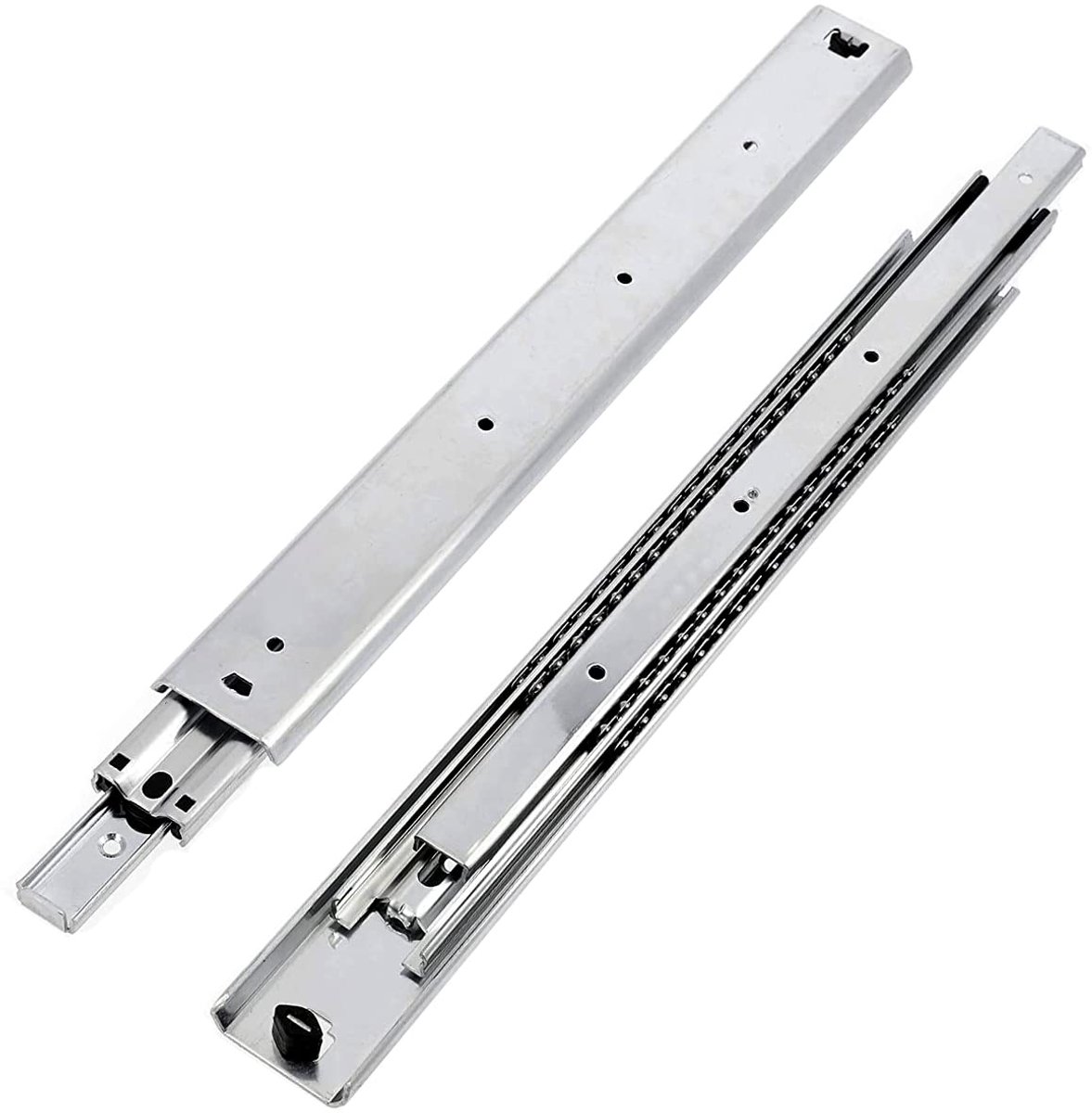 H53 Ladegeleiders, volledig uittrekbare ladegeleider, 53,9 x 300 mm, 2 mm dik, gegalvaniseerd staal, rolverlenging, telescopische railgeleider, kogelgeleider - railsysteem, belastbaar tot 100 kg,