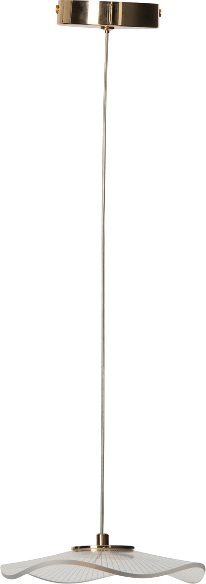 J-Line plafondlamp bloem - acryl - goud - small