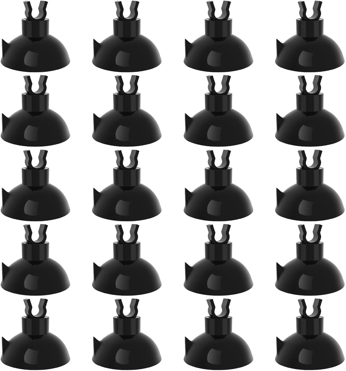 Aquariumklemmen voor standaard 0,5 cm ID, luchtslang, zwarte luchtslang, houder, klem, accessoires voor aquarium, ventilatie, 20 stuks
