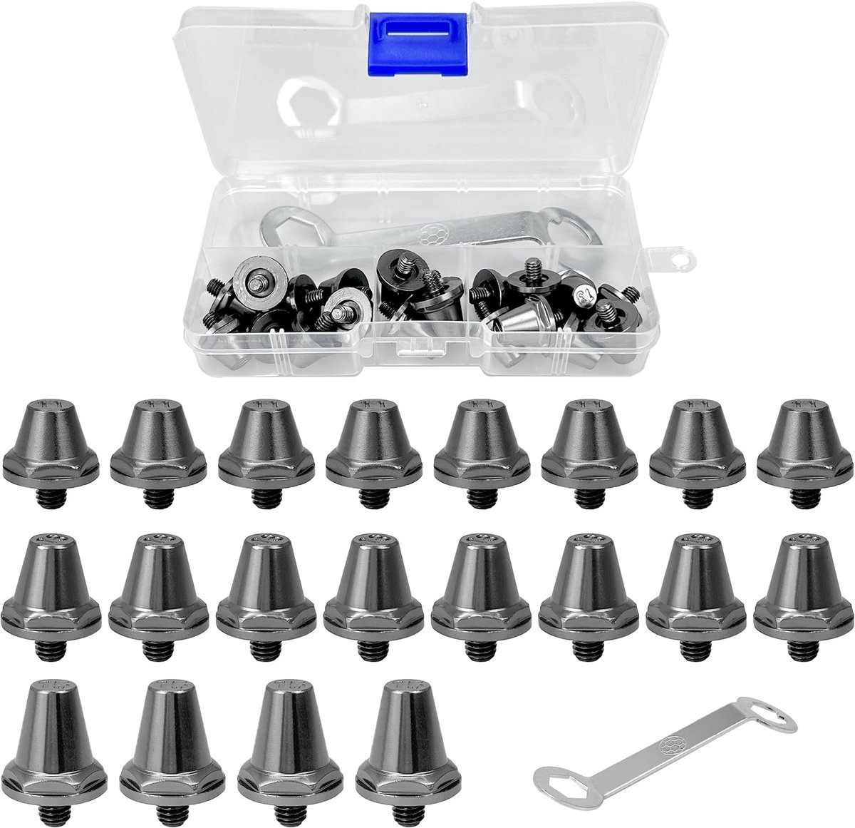 20 stuks Vervangende Voetbalnoppen voor Zachte Grond, Aluminium Legering Voetbalnoppen voor Voetbalschoenen, Compatibel met de Meeste Voetbalschoenen (11mm/13mm/15mm)