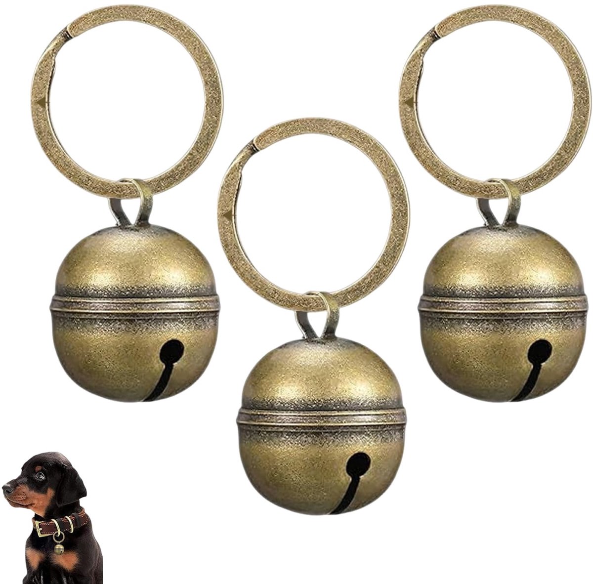 Belletjes om te knutselen, extra luide katten, hondenklokken, retro huisdierenklokken, kleine messing halsband, hanger, hondenbelletje, kattenbelletje met
